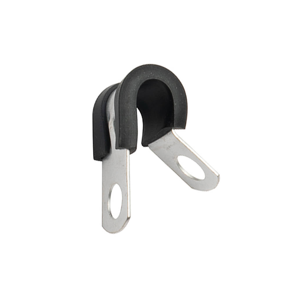 WILWOOD 300-11637 Clamp,Cable,P-Brake,.375 Dia,0.34 Hole Zinc,Neoprene Cushion Photo-0 