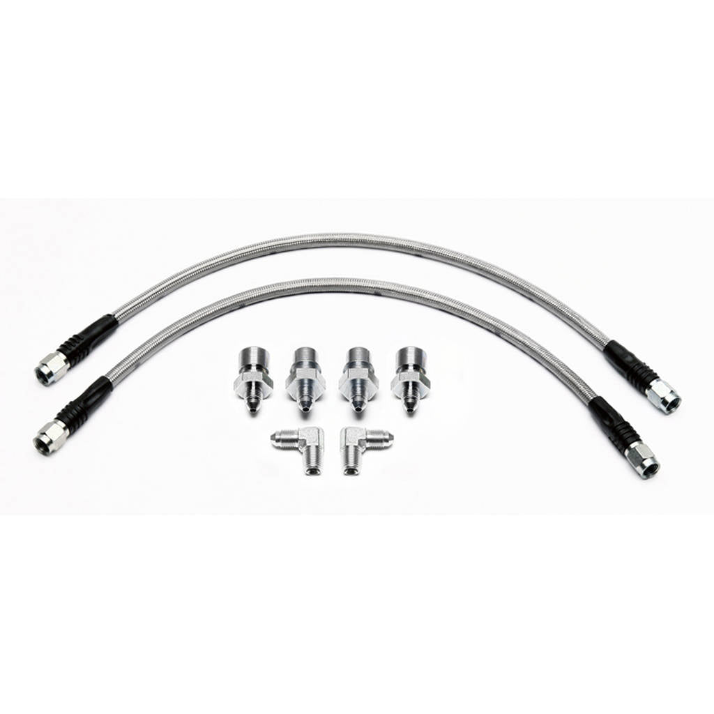 WILWOOD 220-6856 Flexline Kit,18in.,M10x1,Bubble & 3/8-24 If,90 Deg Inlet Fitting Photo-0 