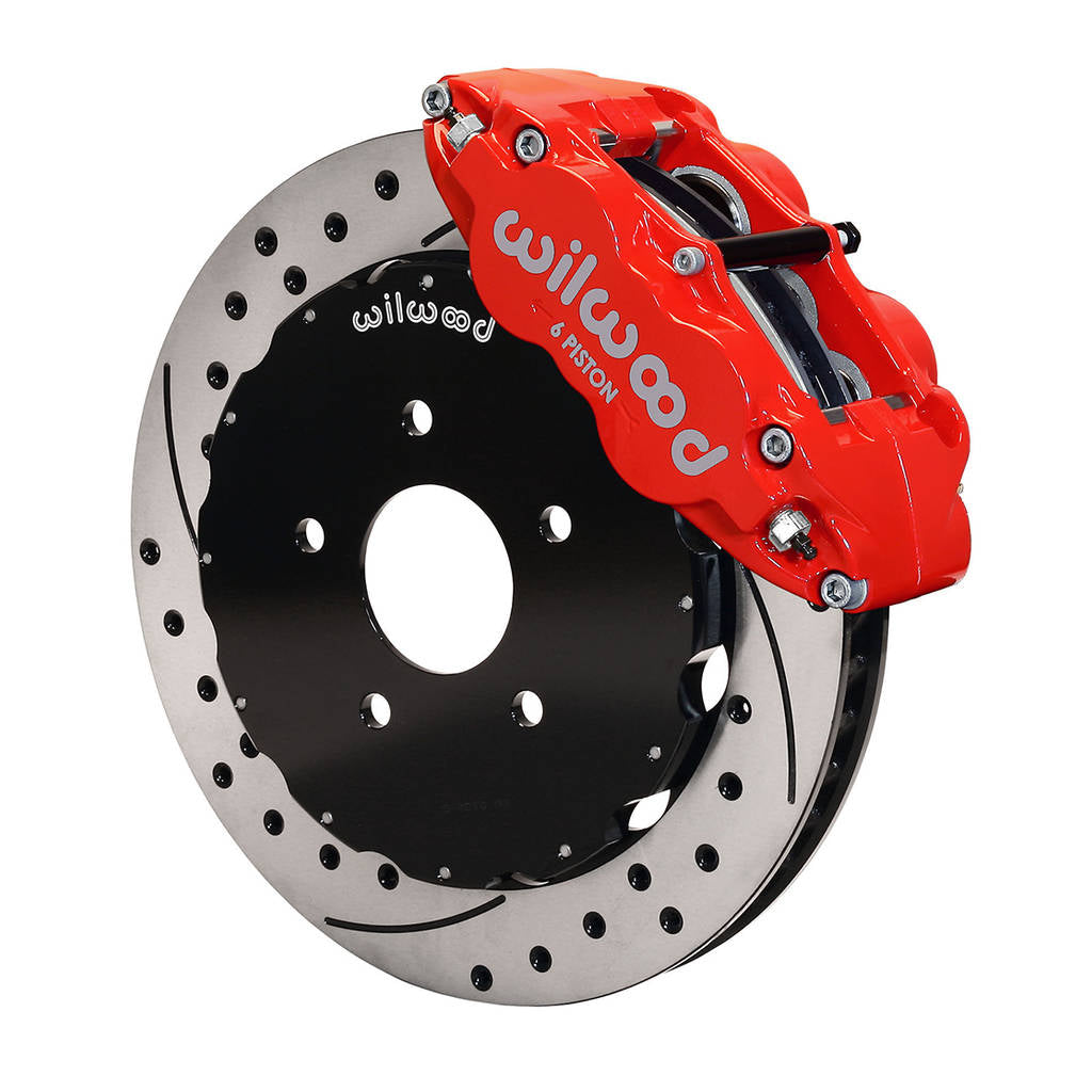WILWOOD 140-9284-DR Kit,Front,Mitsubishi Evo Viii,Fnsl6r 13.06 Rotor,Performance Drilled,Red Photo-0 