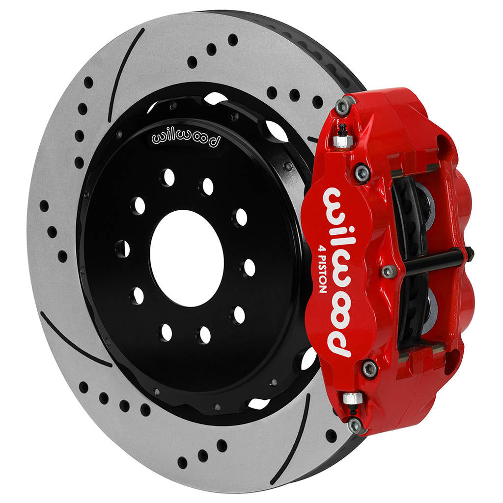 WILWOOD 140-9119-DR Kit,Rear,C5 Vette 97-04/C6 05-13,14.00 Rotor,Perf Drill,Red Photo-0 