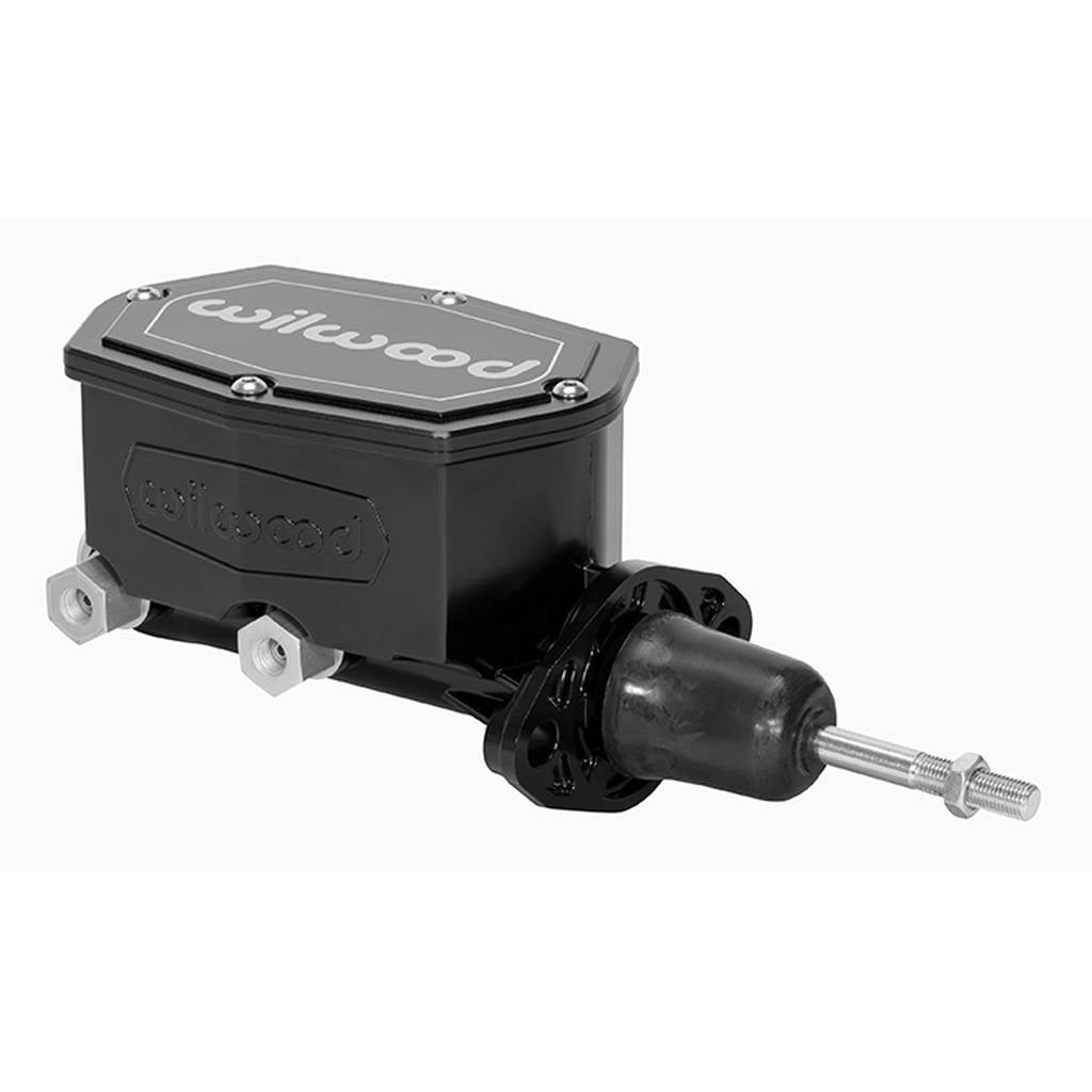 WILWOOD 260-15541-BK M/C,Tandem,Compact,Integral,1.12 Dia,Die Cast,Dual Outlet,W/Pushrod,Black Photo-0 