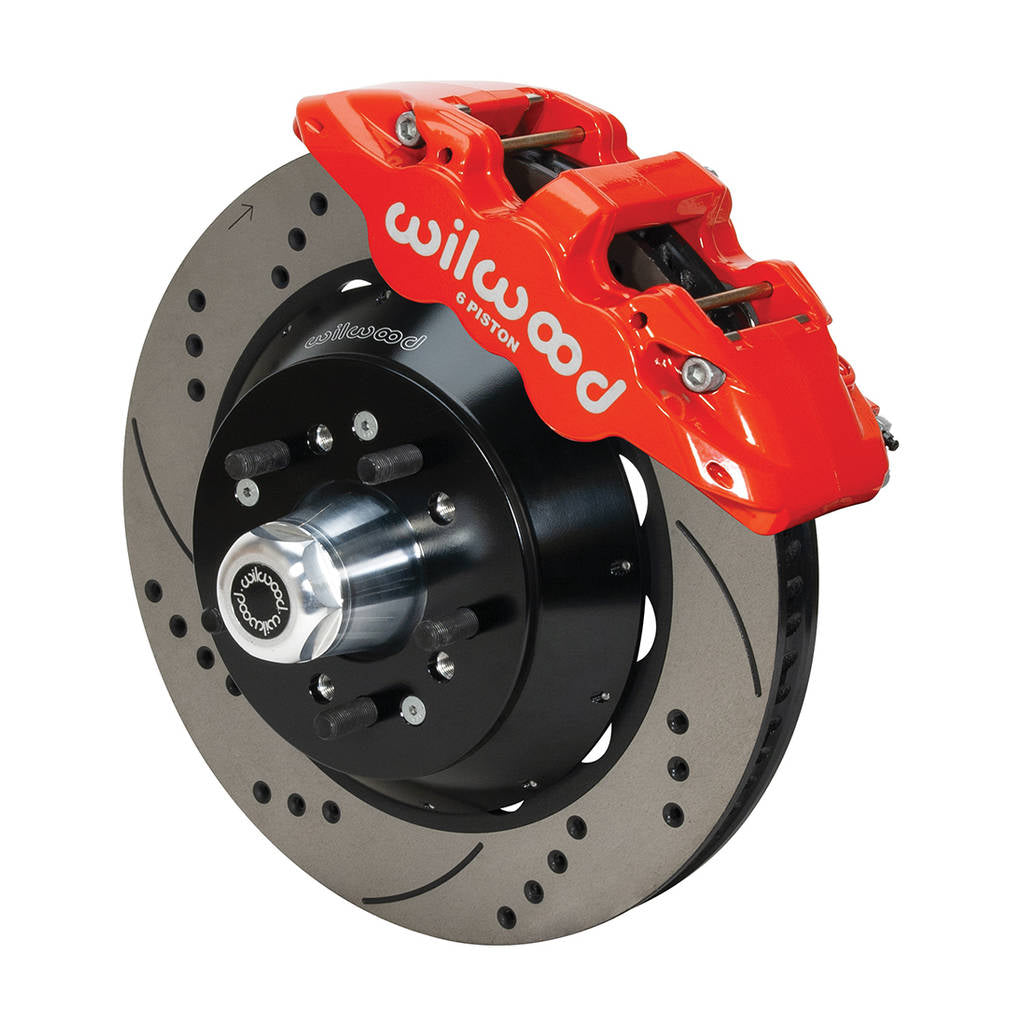 WILWOOD 140-14839-DR Kit,Front,57-67 Ford F100 Truck,Aero6 14.00 Rotor,Srp,Red Photo-0 