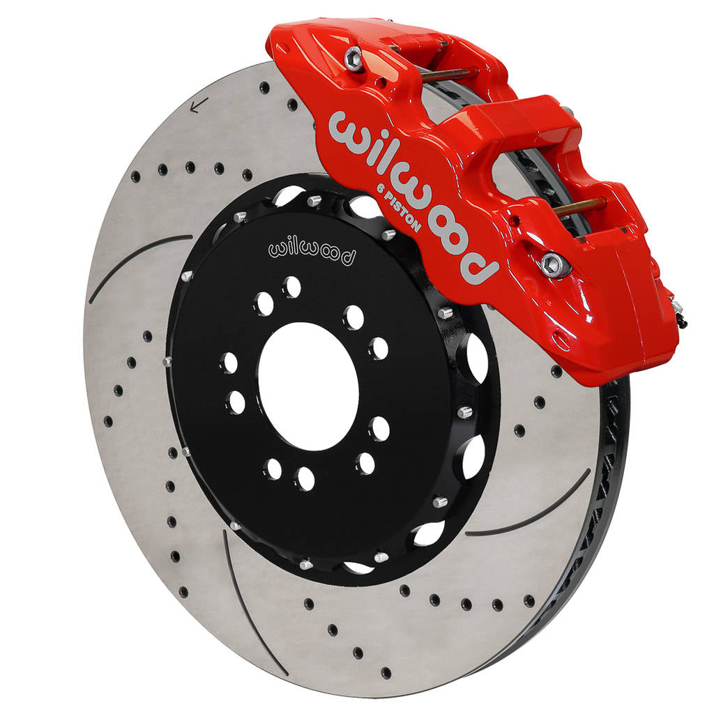 WILWOOD 140-13911-DR Kit,Front,C7 Vette 2014-Up,Aero6,15.00 Rotor,Srp,Red,W/Lines Photo-0 