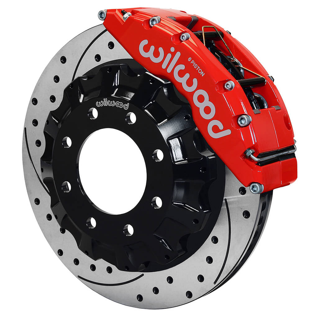 WILWOOD 140-8996-DR Kit,Front,H2/2500 Series,99-Up 16.00 Rotor,Perf Drilled,Red Photo-0 