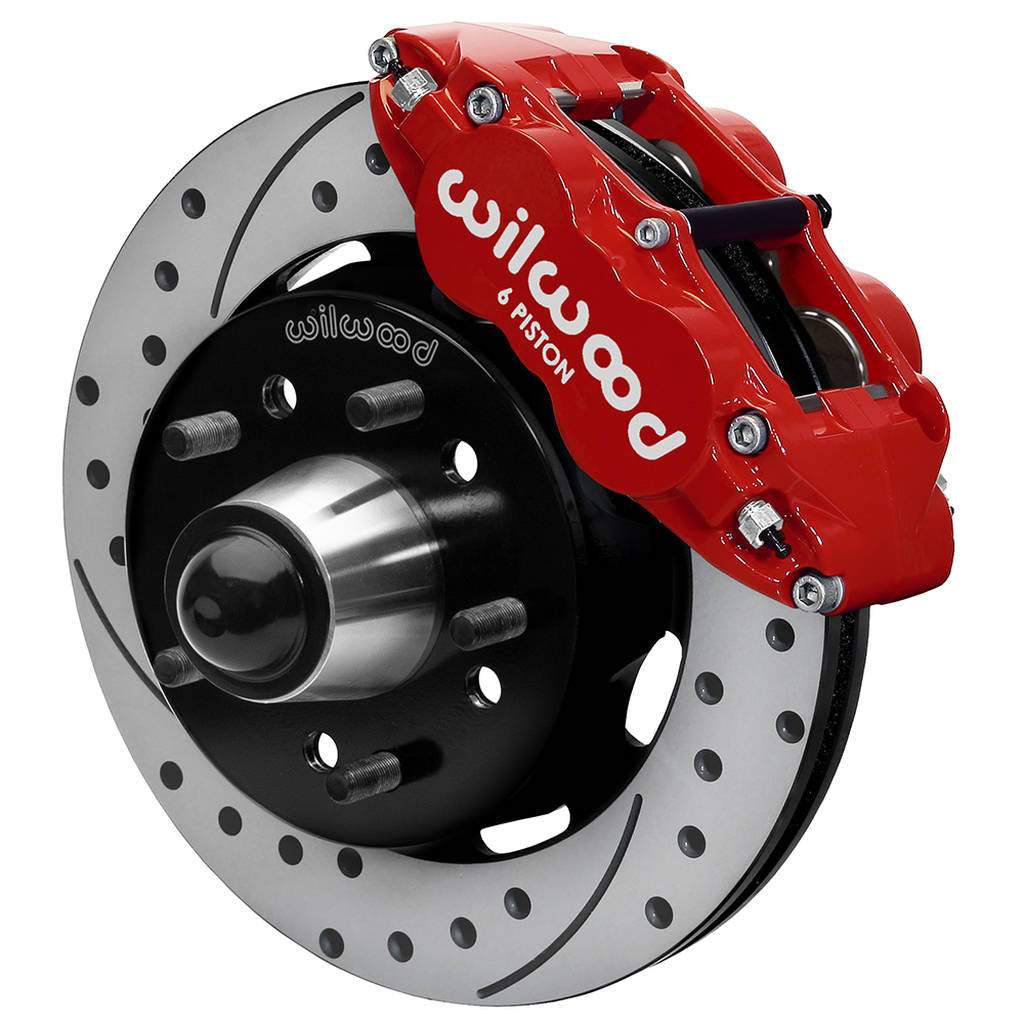 WILWOOD 140-15948-DR Kit,Front,Fnsl6r,Wwe 88-98 C1500 Iron Pro Spindle,12.19,5 Lug,W/Abs,Srp,Red Photo-0 