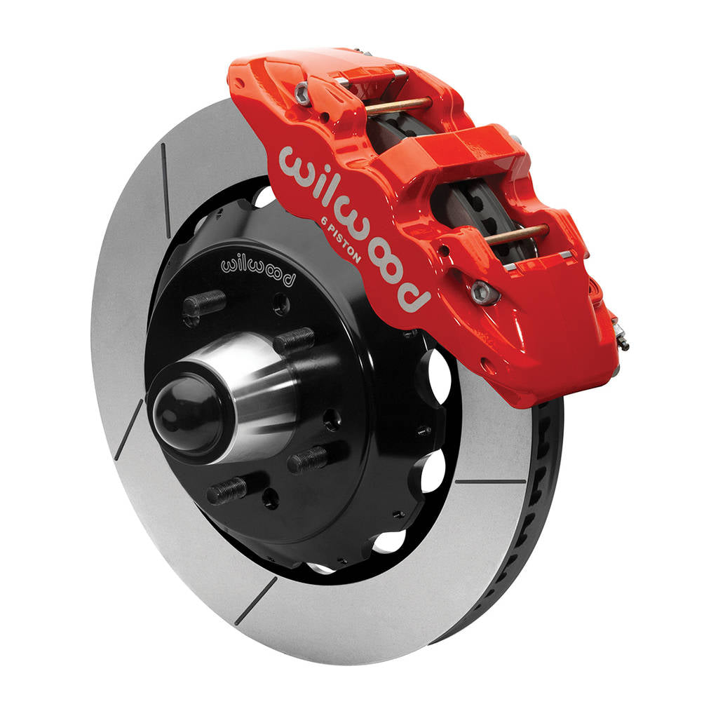 WILWOOD 140-15943-R Kit,Front,Aero6,Wwe 63-87 C10 Iron Pro Spindle,14.00 Rotor,5 Lug,Red Photo-1 