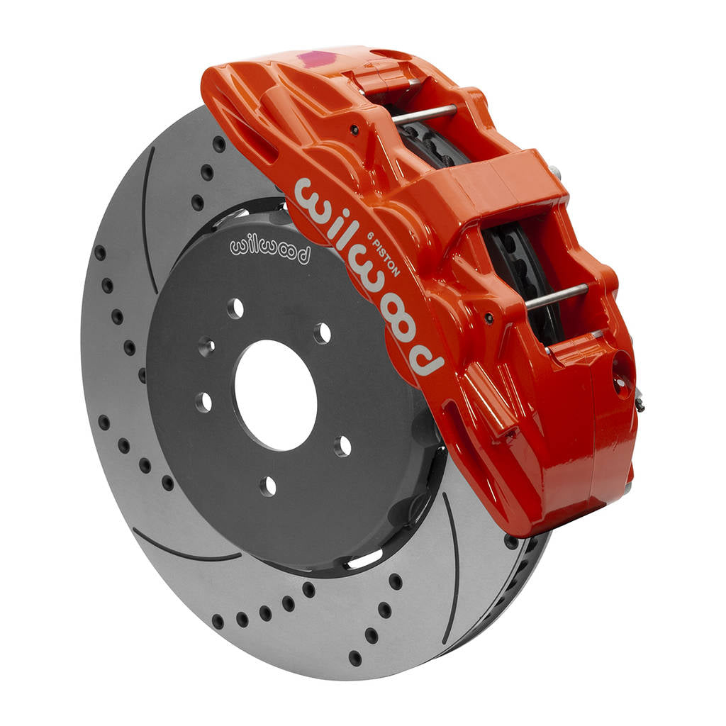 WILWOOD 140-15743-DR Kit,Front,C7 Corvette,2014-Up,Sx6r,Lug Drive,15.00 Rotor,Srp,Red,W/Lines Photo-1 