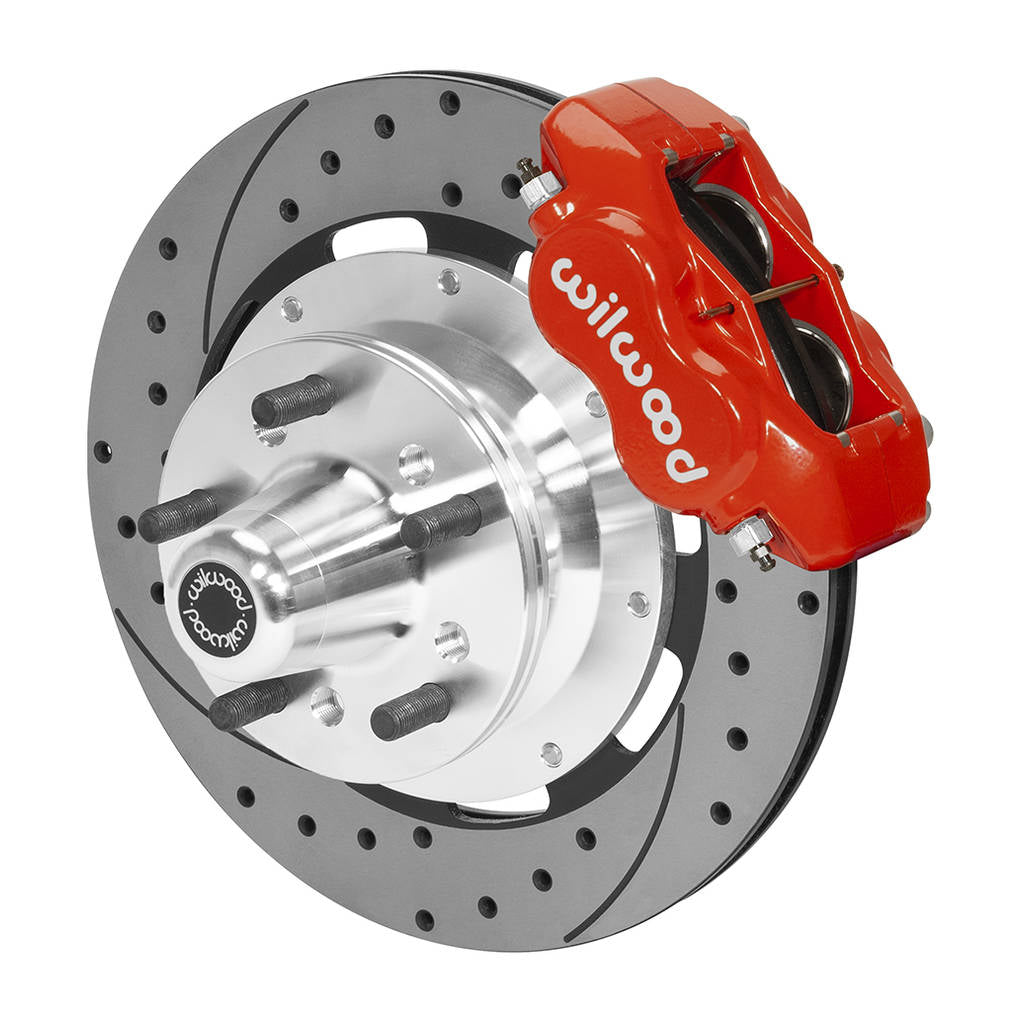 WILWOOD 140-15461-DR Kit,Front,65-72 Dart/Duster,Disc Spindle 5x4.00 Bc,Fdli,12.19 Rotor,Srp,Red Photo-0 