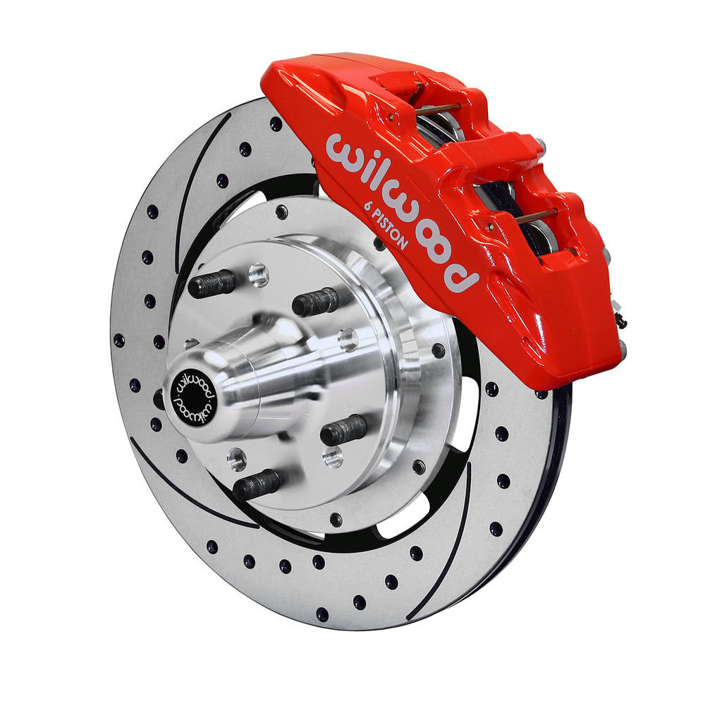 WILWOOD 140-15198-DR Kit,Front,Mopar,C-Body,Drum,Dp6,12.19 Rotor,Srp,Red Photo-0 