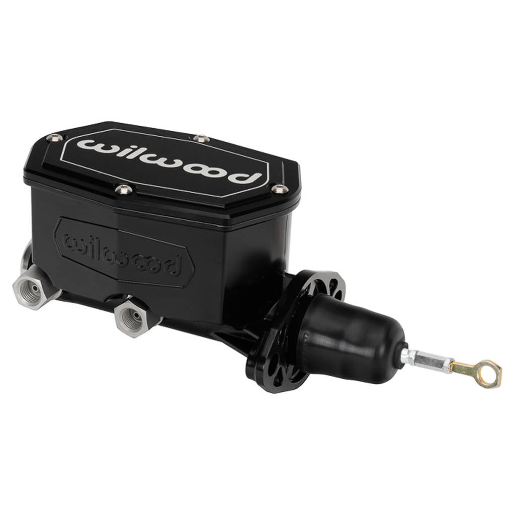 WILWOOD 260-15542-BK M/C,Tandem,Compact,Integral,1.00 Dia,Die Cast,Dual Outlet,W/Pushrod,Mustang,Black Photo-0 
