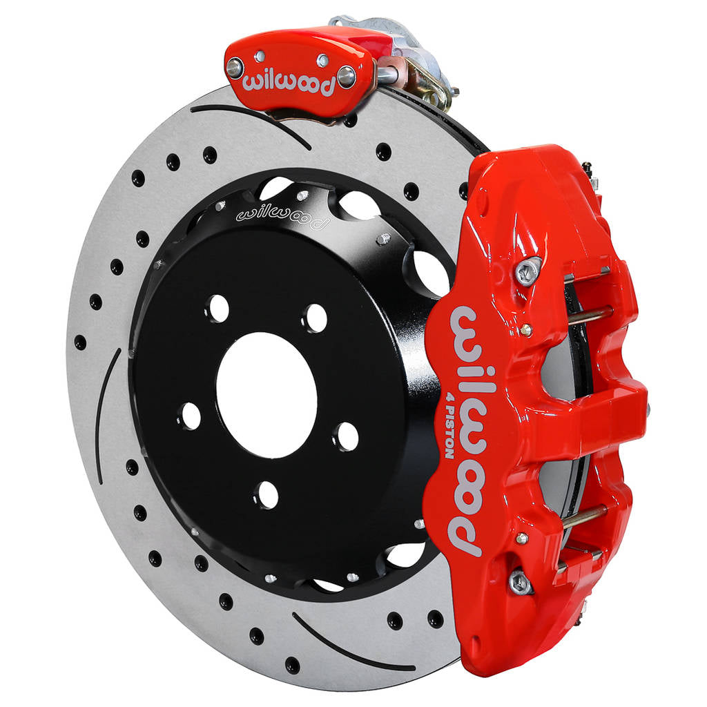 WILWOOD 140-13888-DR Kit,Rear,Mustang,2015-Up,Aero4/Mc4,14.00 Rotor,Srp,Red,W/Lines/Cables Photo-0 