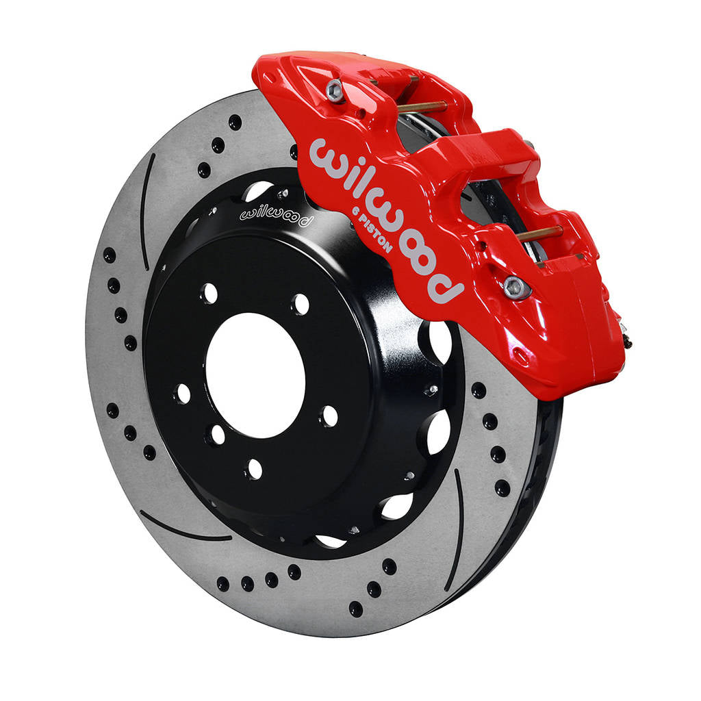 WILWOOD 140-13582-DR Kit,Front,Bmw E90,07-11,Aero6,14.00x1.25 Srp,Red,W/Lines Photo-0 