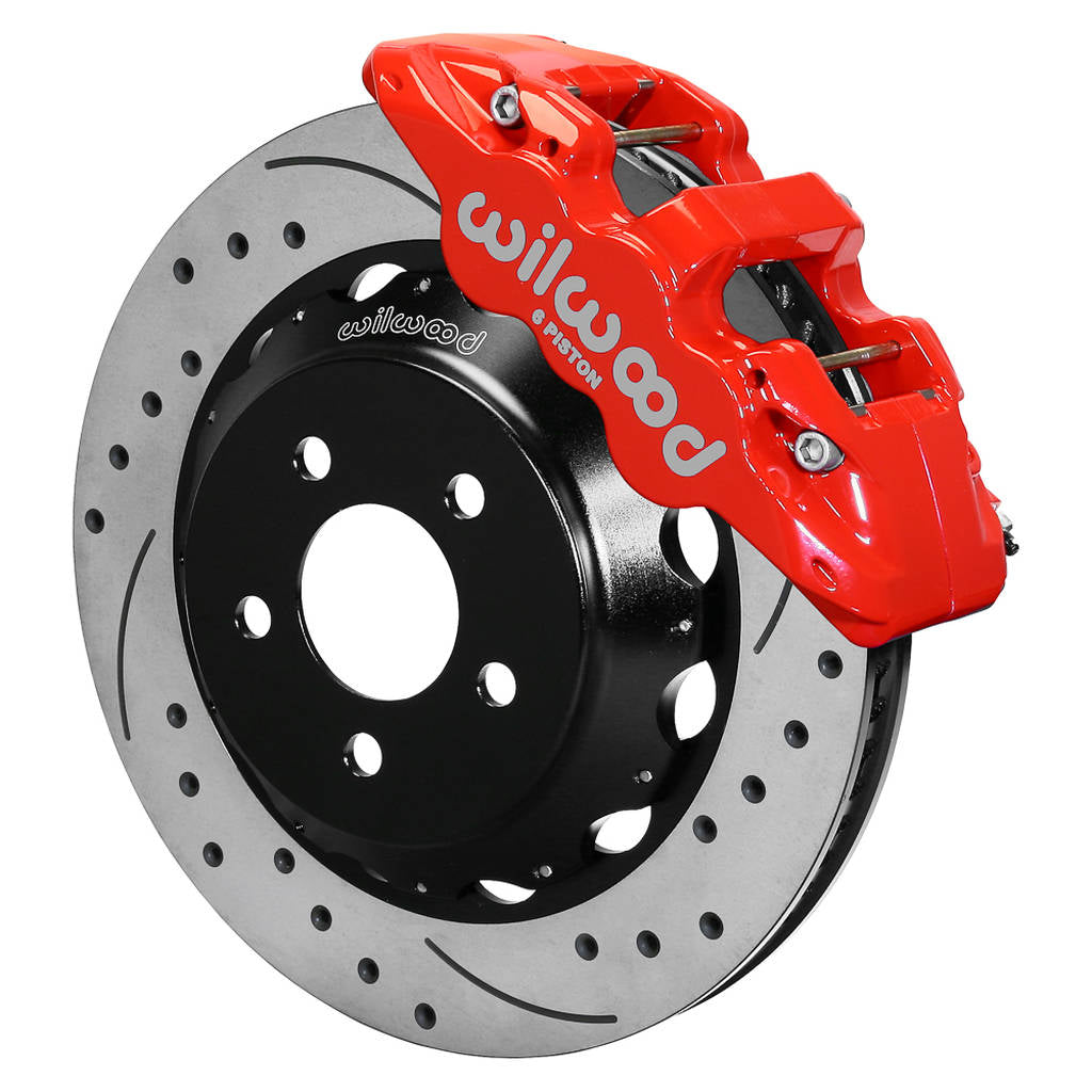 WILWOOD 140-13887-DR Kit,Front,Mustang,2015-Up,Aero6,15.00 Rotor,Srp,Red,W/Lines Photo-0 