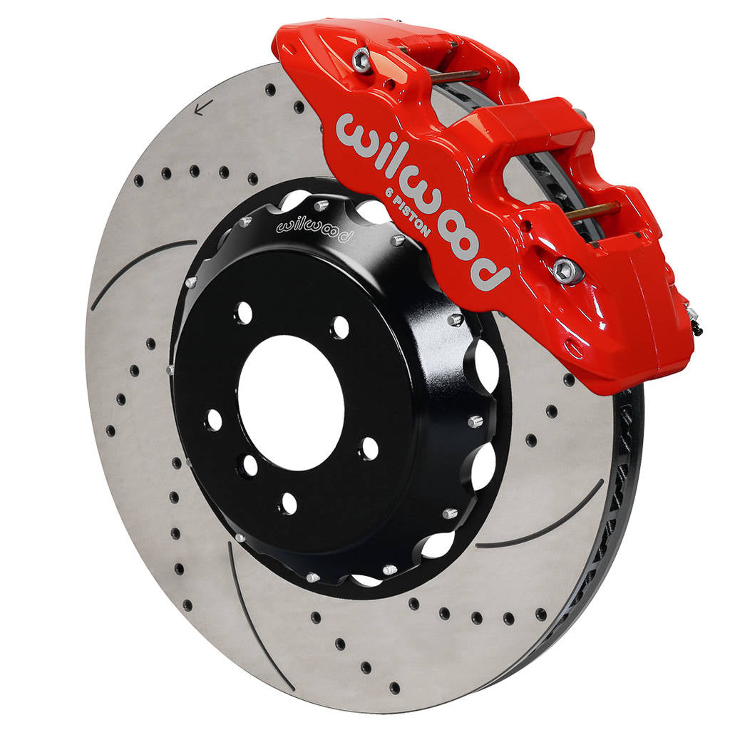 WILWOOD 140-13919-DR Kit,Front,Bmw E90,07-11,Aero6,15.00x1.25 Srp,Red,W/Lines Photo-0 