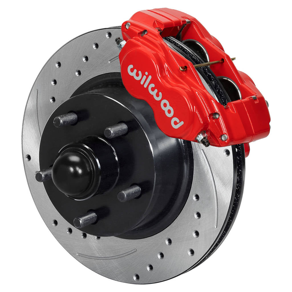 WILWOOD 140-13653-DR Kit,Front,Galaxie,60-68,Drum Spindle 11.3,Hub/Rotor,Srp,Red Photo-0 