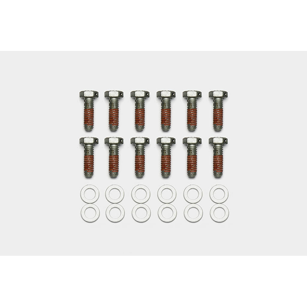 WILWOOD 230-14086 Bolt Kit,Hat/Rotor,5/16-18x1.00 Hhcs,Gr8 Lwd,Dacromet 320 Silver,Washer 12 Pack Photo-0 