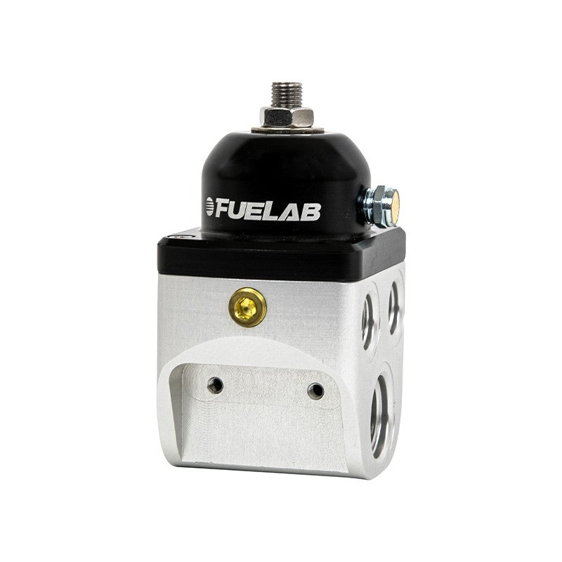 FUELAB 58501 Fuel Pressure Regulator Blocking Style Carbureted 4 port High Flow (4-12 psi, 10AN-In, 6AN-Out) Photo-0 