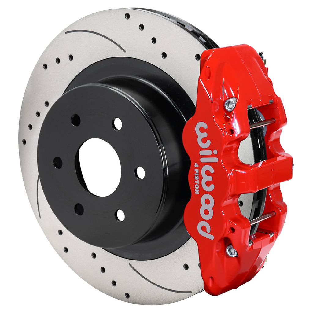 WILWOOD 140-9838-DR Kit,Rear,Gm Trk/Suv,1500,99-Up,Oe 2 Piston Caliper,14.25,Drilled,Red Photo-0 