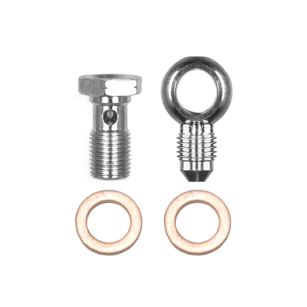 WILWOOD 220-14431 Fitting Kit,Banjo,-3 Male,M10-1.00 Banjo Bolt/Washers Photo-0 