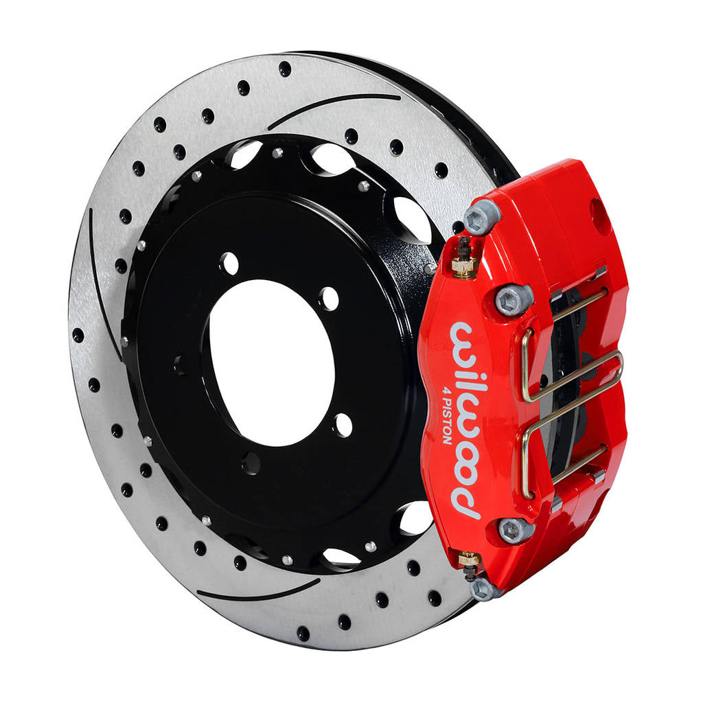 WILWOOD 140-9286-DR Kit,Rear,Dpr13-Ds,Mitsubishi Evo Viii 13.00 Rotor,Performance Drilled,Red Photo-0 
