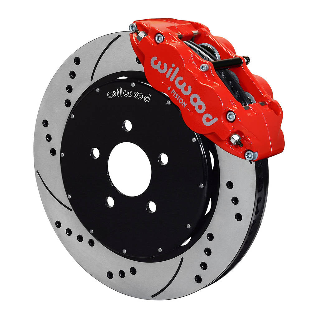 WILWOOD 140-9117-DR Kit,Front,5 Lug,Mustang,94-04,Fnsl6r 14.00,Drilled,Red Photo-0 