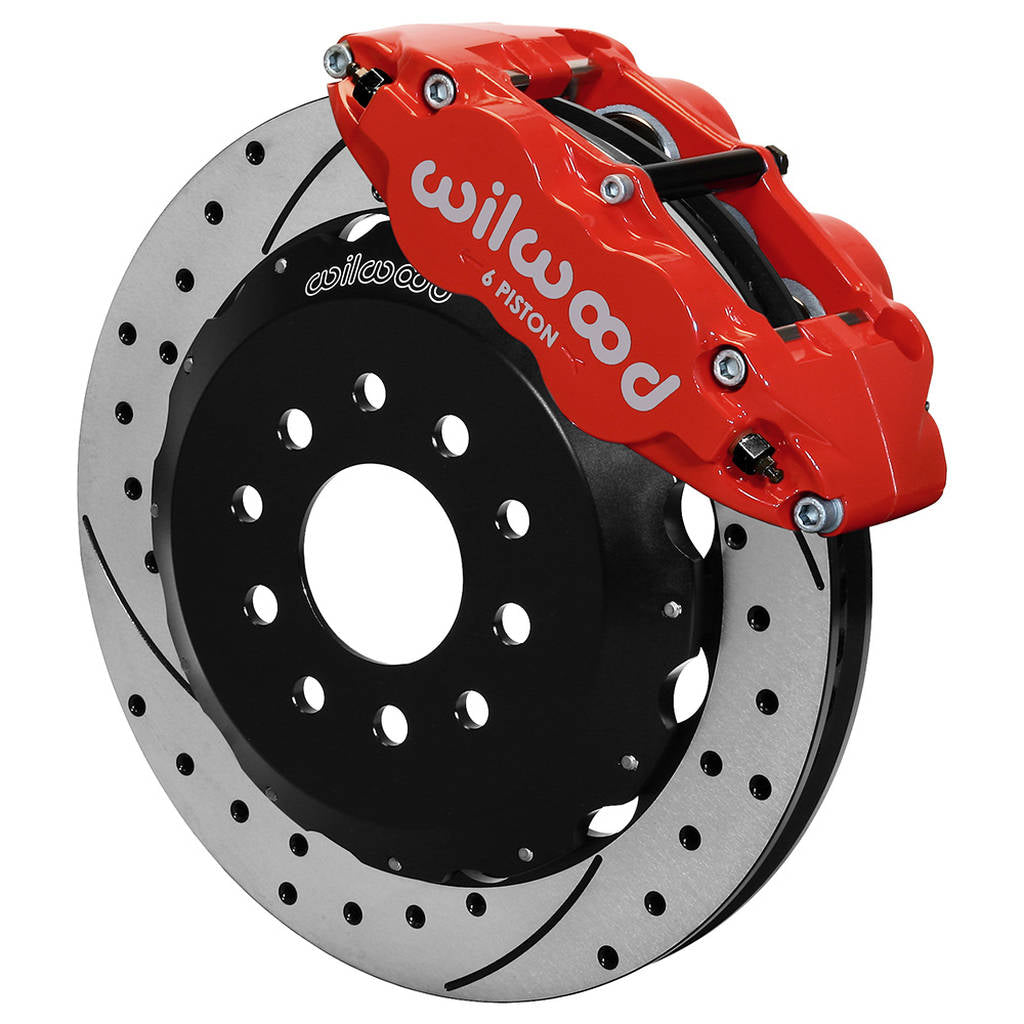 WILWOOD 140-8337-DR Kit,Front,C4 Vette,88-96,13.00 Rotor,Perf Drilled,Red Photo-0 