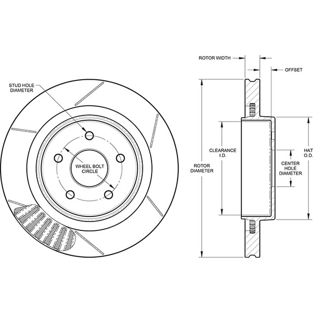 WILWOOD 160-15755-GTB Rotor1500-125cj309-096mjcxxxxn 5x5.50,D/D,Gt Photo-2 