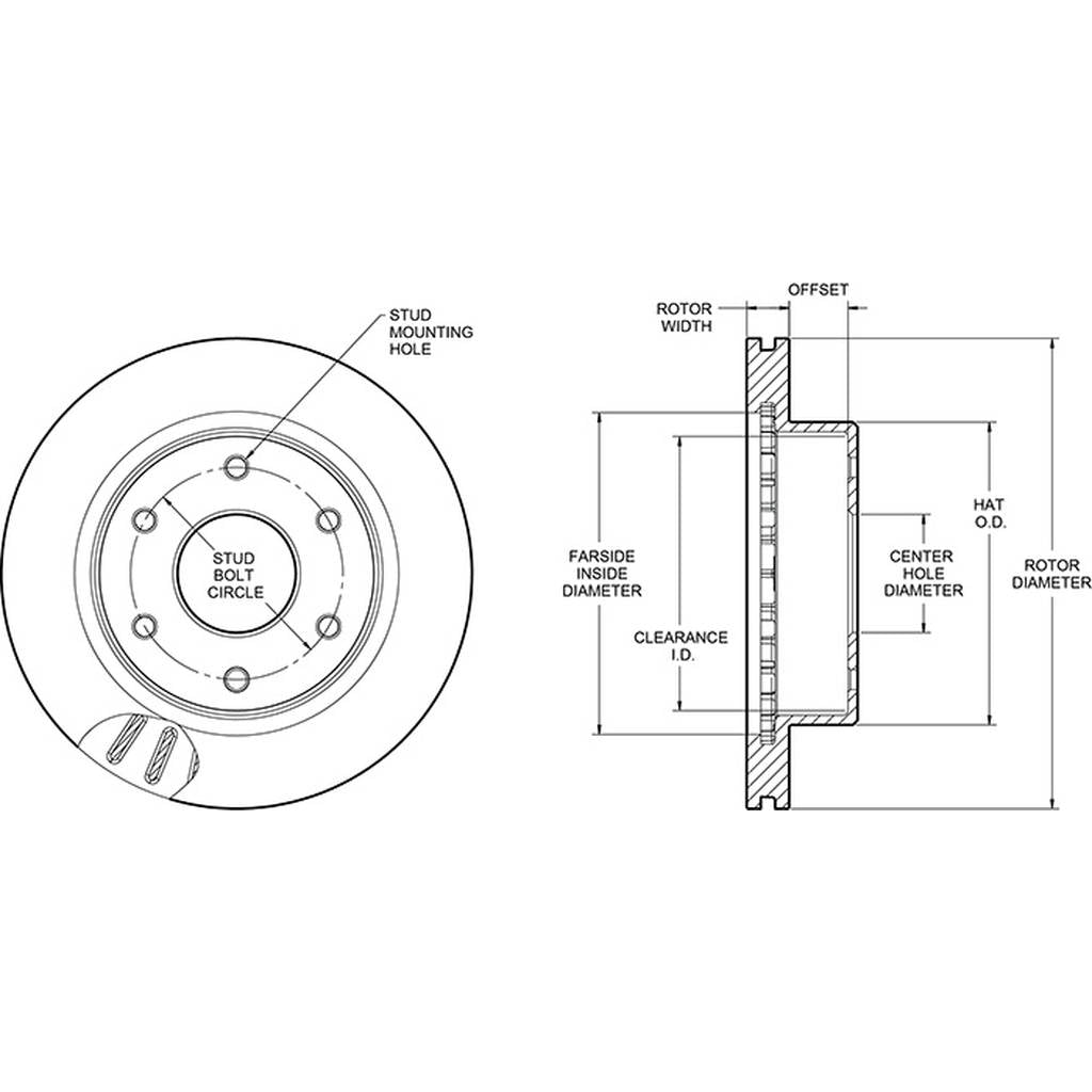 WILWOOD 160-15782 Rotor1219-110am306-152laexxxxn 6x5.50 Bc,3.06 Reg,Plain Photo-1 