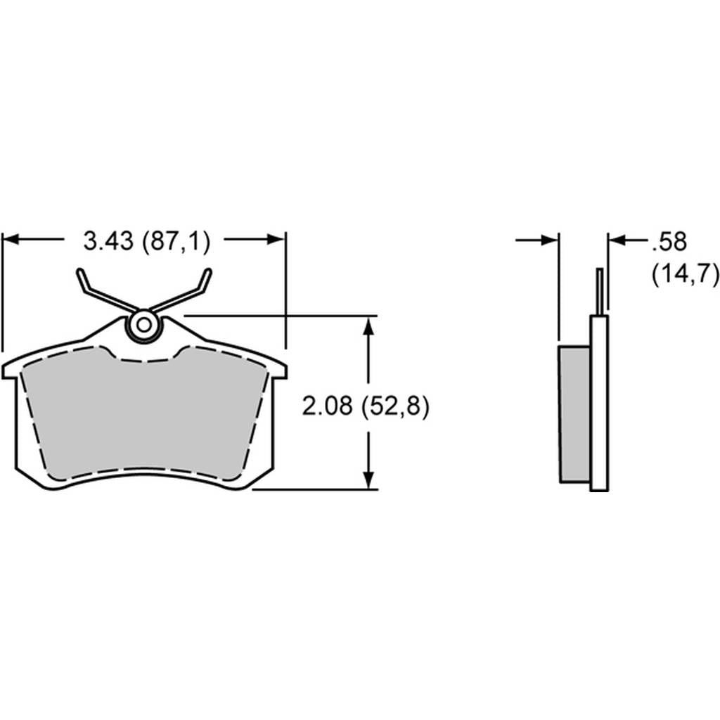 WILWOOD 150-9184K Pad,D340-10,Rear,Black,.577 Thk,Axle Set Wes123 Photo-0 