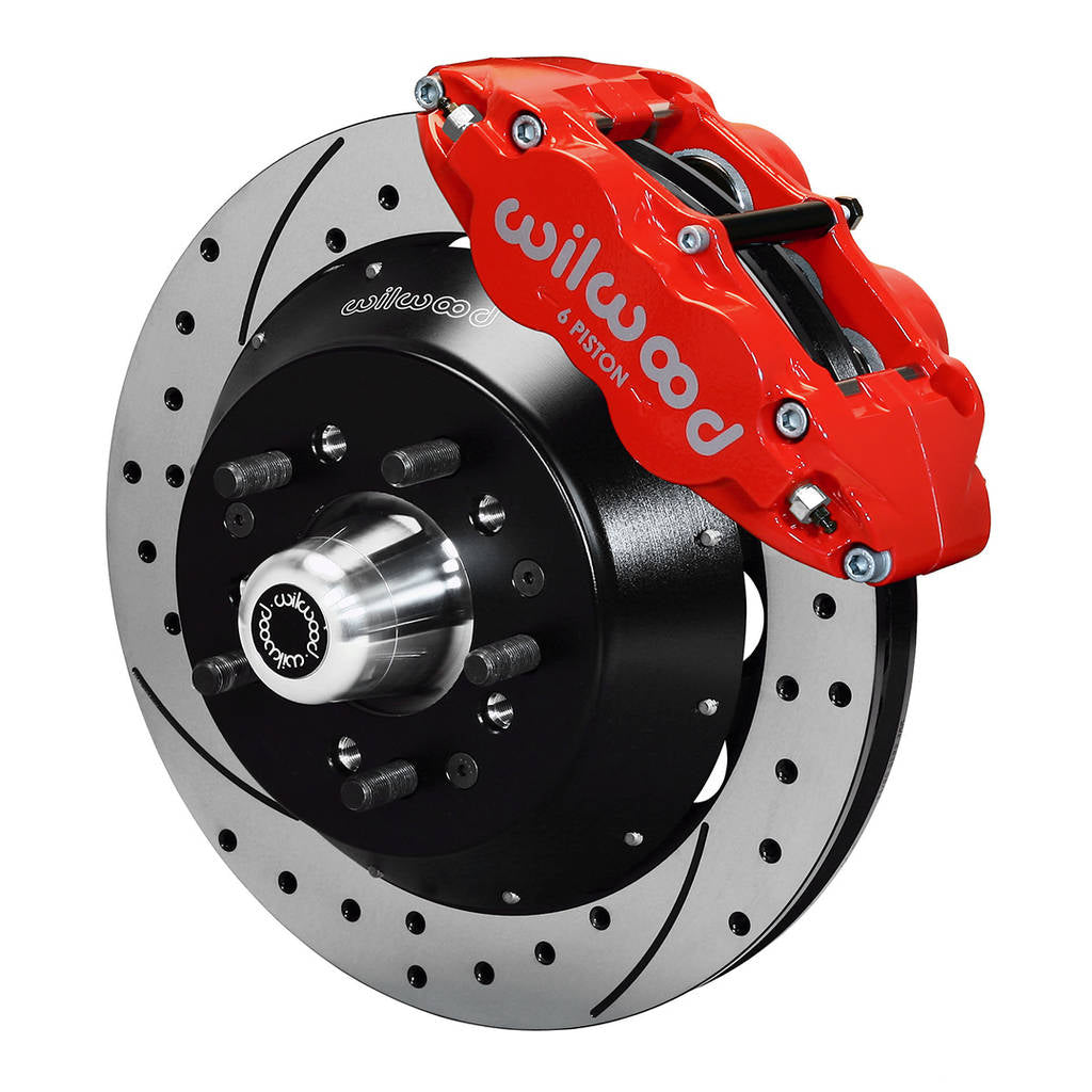 WILWOOD 140-9803-DR Kit,Front,Camaro/Nova,67-72,Big Brake Radial Mt,13.0,Drilled,Red Photo-0 