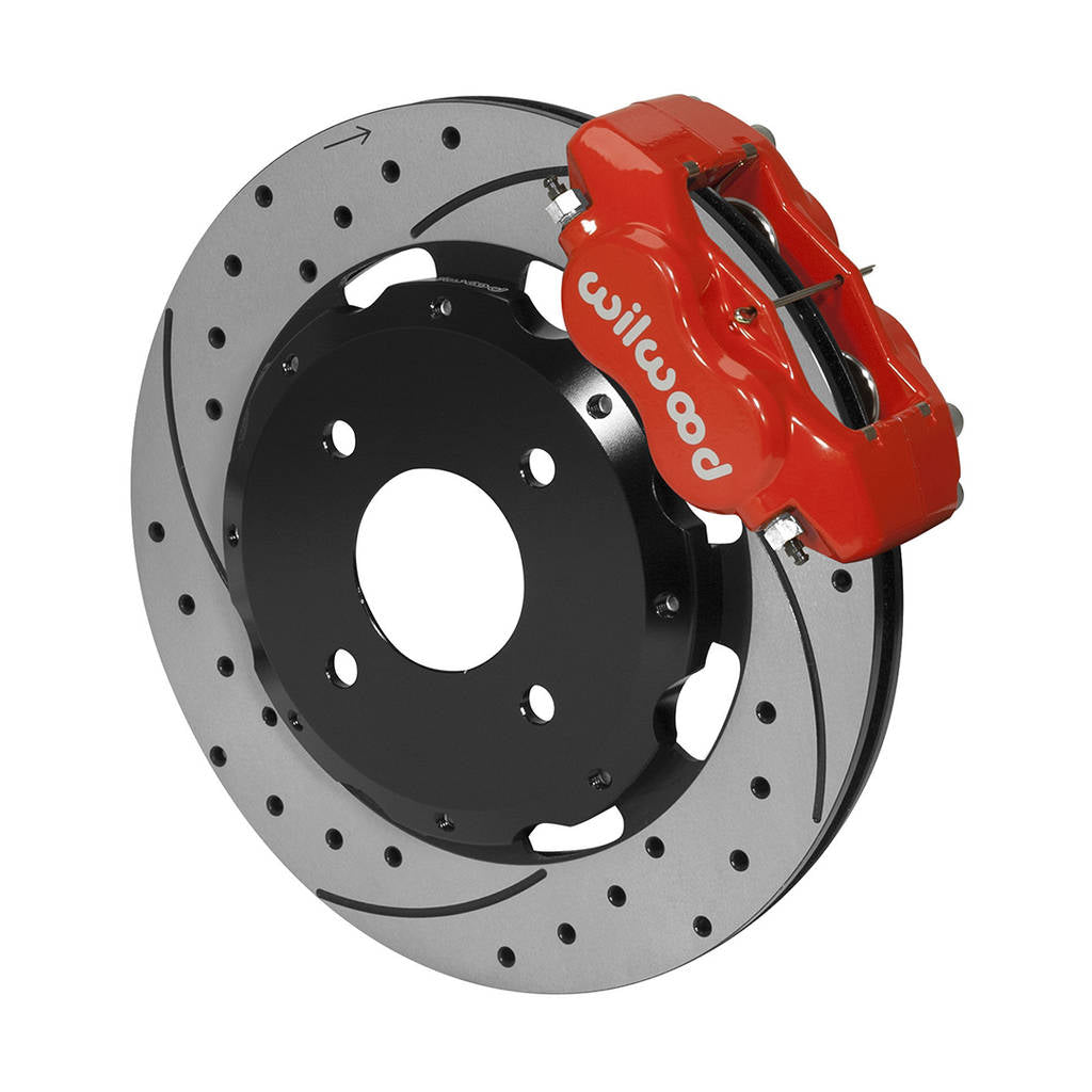 WILWOOD 140-7015-DR Kit,Front,Lancer,Mitsubishi 02-03,12.19 Rotor,Drilled,Red Photo-0 