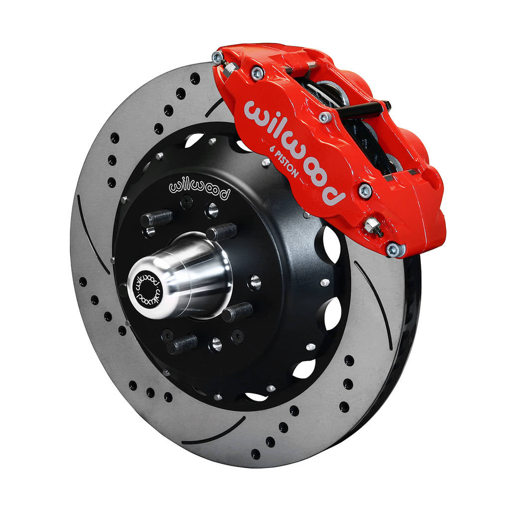 WILWOOD 140-15911-DR Kit,Front,Fnsl6r,Afx Pro Spindle,14.00 Rotor,Srp,Red Photo-1 