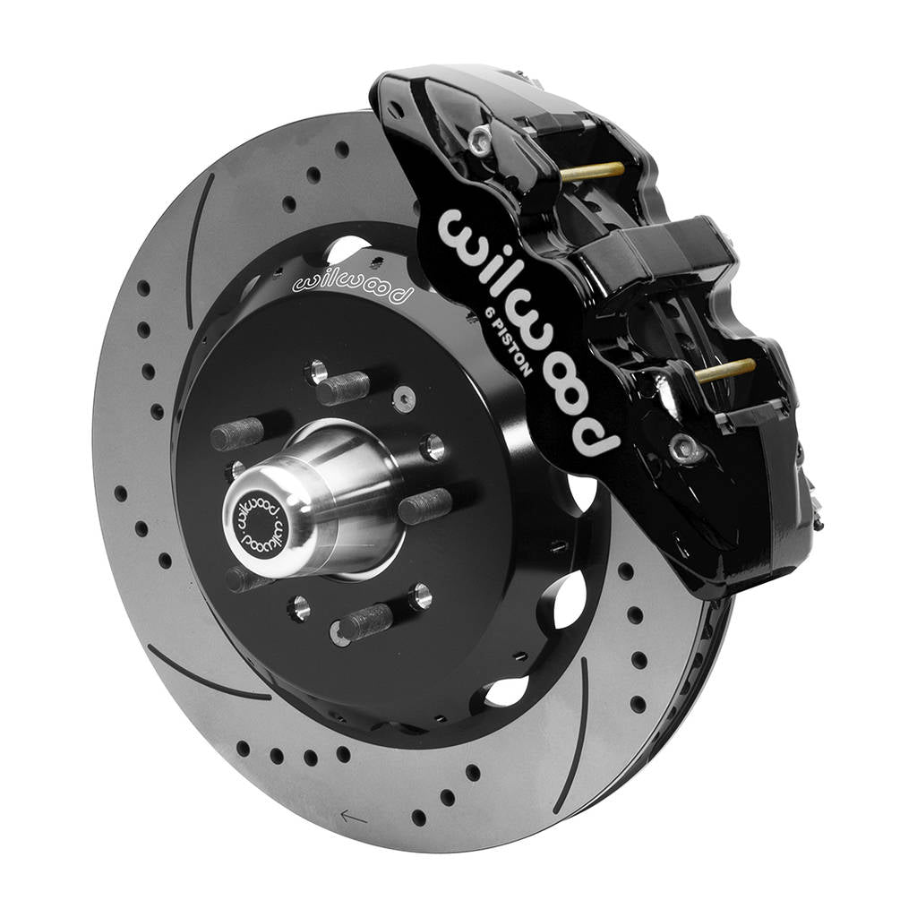 WILWOOD 140-15558-D Kit,Front,55-57 Chevy,Cpp 2in. Drop Spindle,Aero,14.00 Rotor,Drilled Photo-0 