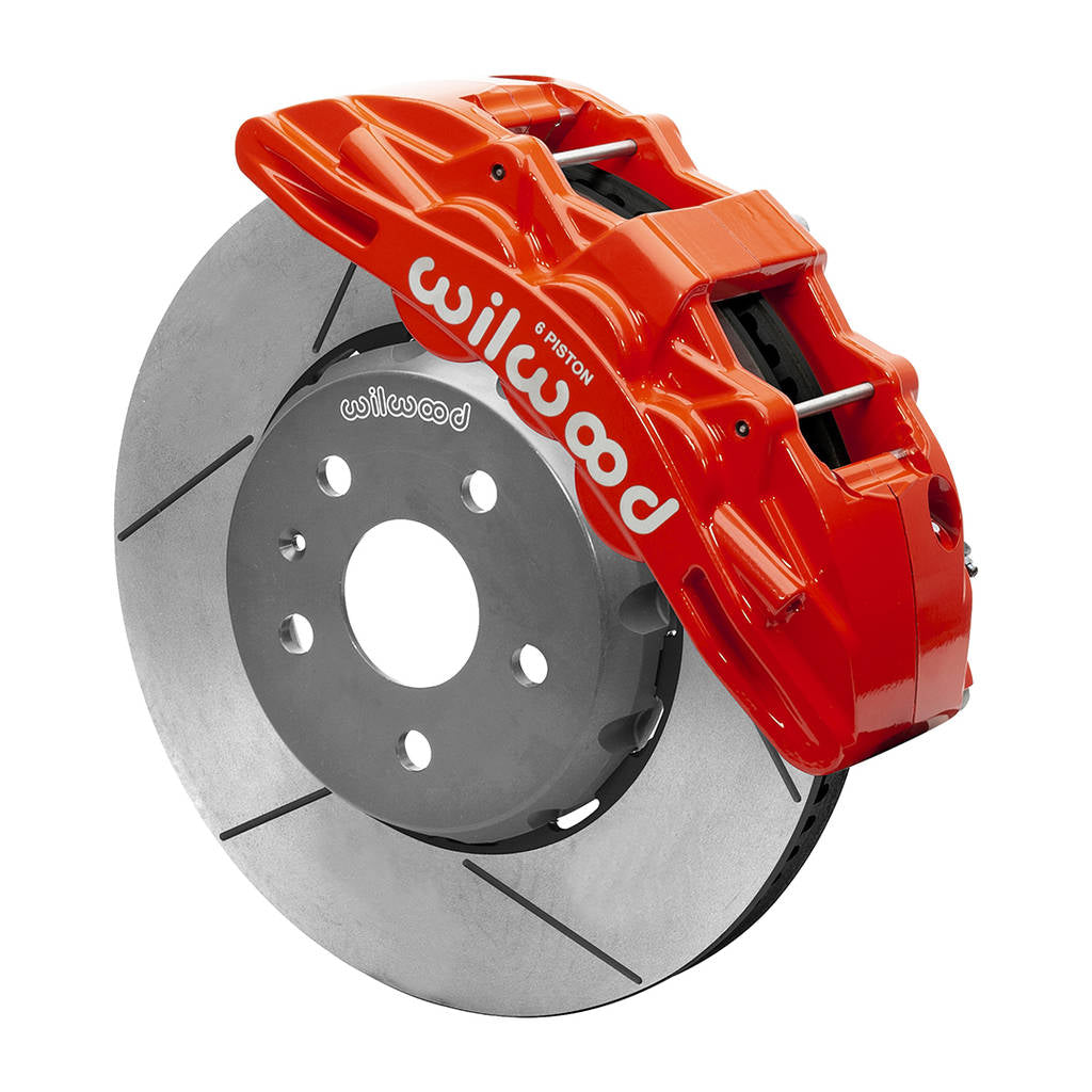 WILWOOD 140-15425-R Kit,Front,10-15 Camaro,Sx6r,Lug Drive 14.00 Rotor,Red,W/Lines Photo-0 