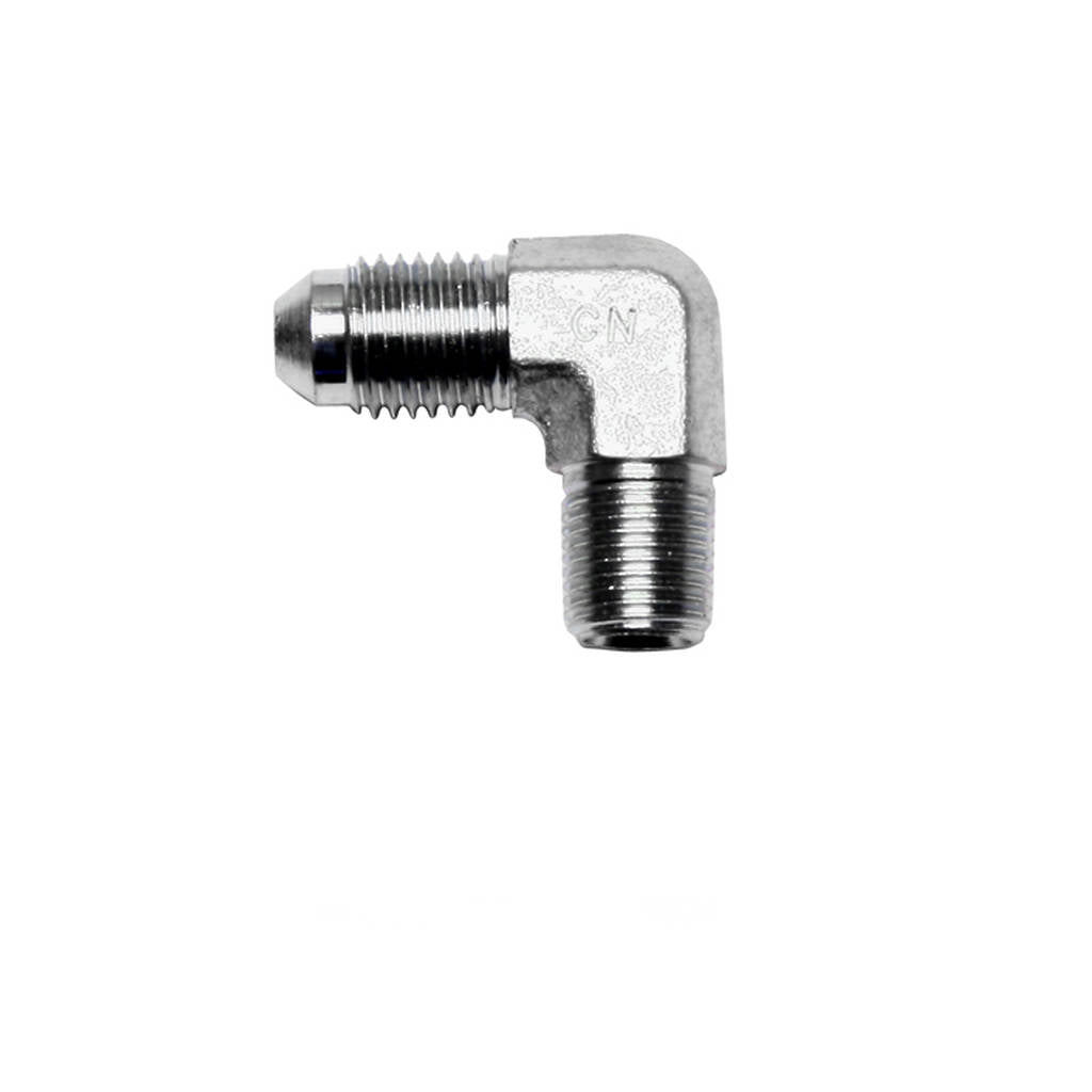 WILWOOD 220-9924 Fitting,90 Deg Elbow,-4 An Male To1/8-27 Npt Male,Steel,Zinc Photo-0 