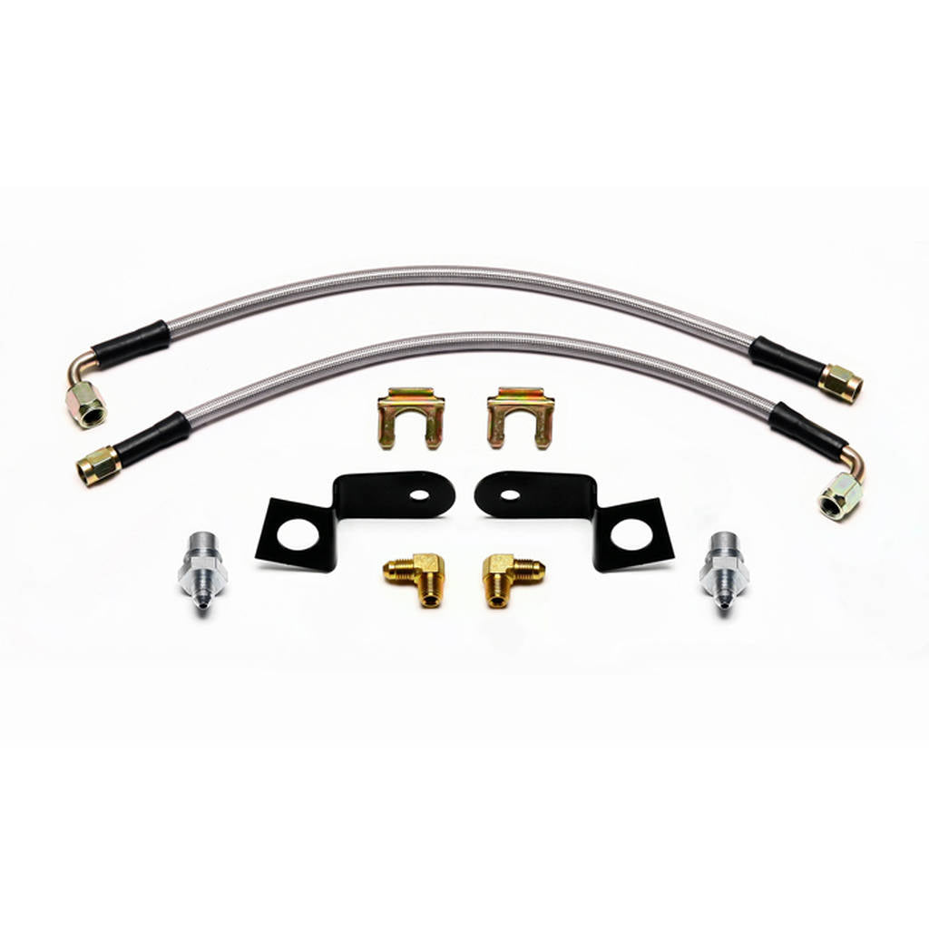 WILWOOD 220-14073 Flexline Kit,14in.,M10-1.0,90 Deg,1/8-27 Npt,W/Bracket Photo-0 