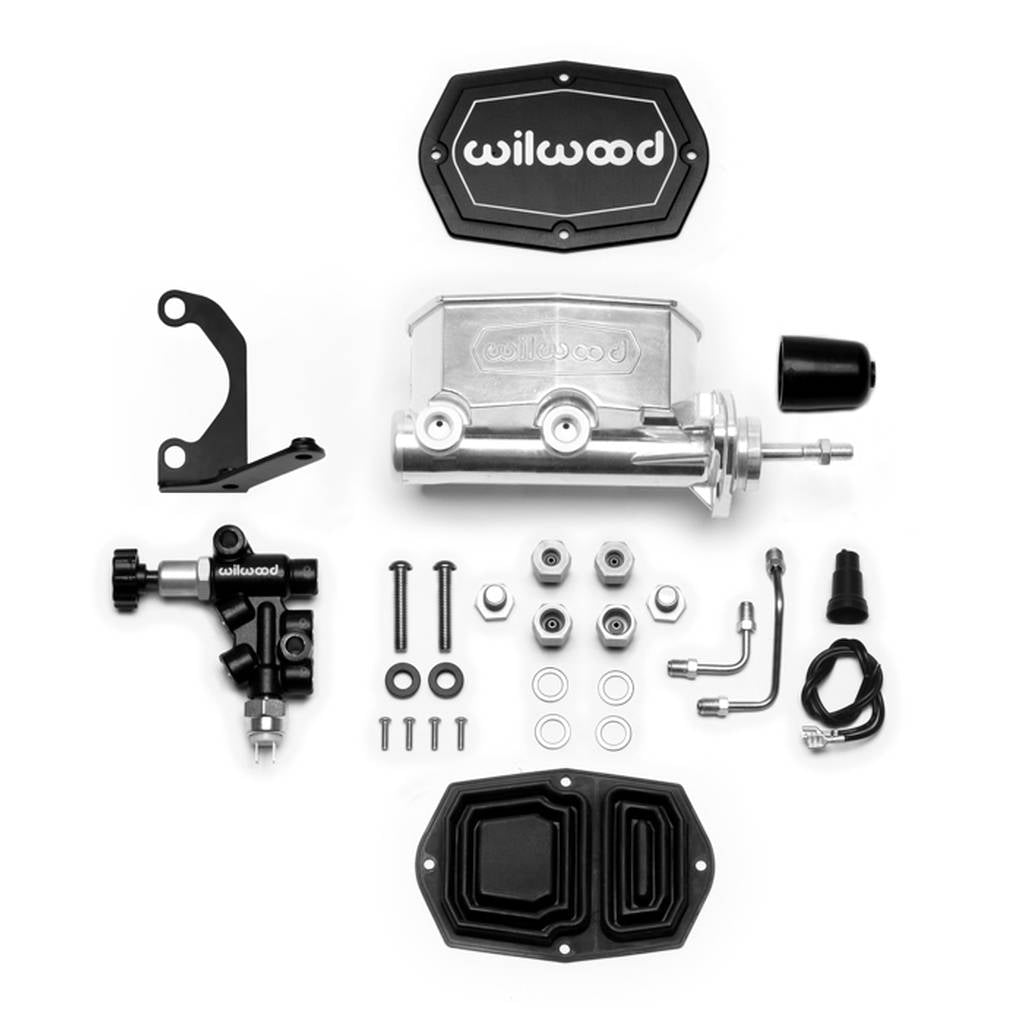 WILWOOD 261-15660-P Kit,M/C,Tandem,Compact,Integral,15/16 Dia,W/P-Valve/Pushrod,Ball Burnished,R/H Photo-0 