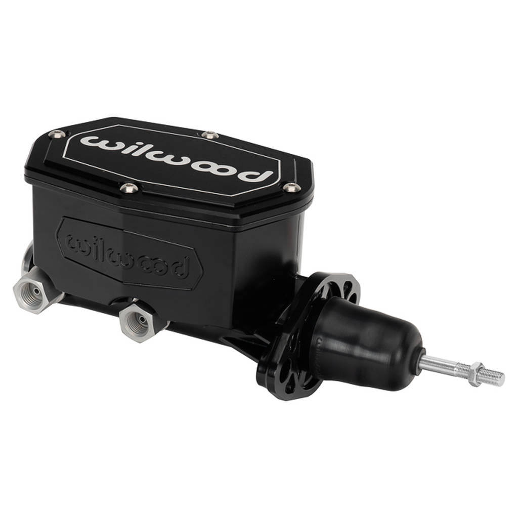 WILWOOD 260-15540-BK M/C,Tandem,Compact,Integral,1.00 Dia,Die Cast,Dual Outlet,W/Pushrod,Black Photo-0 