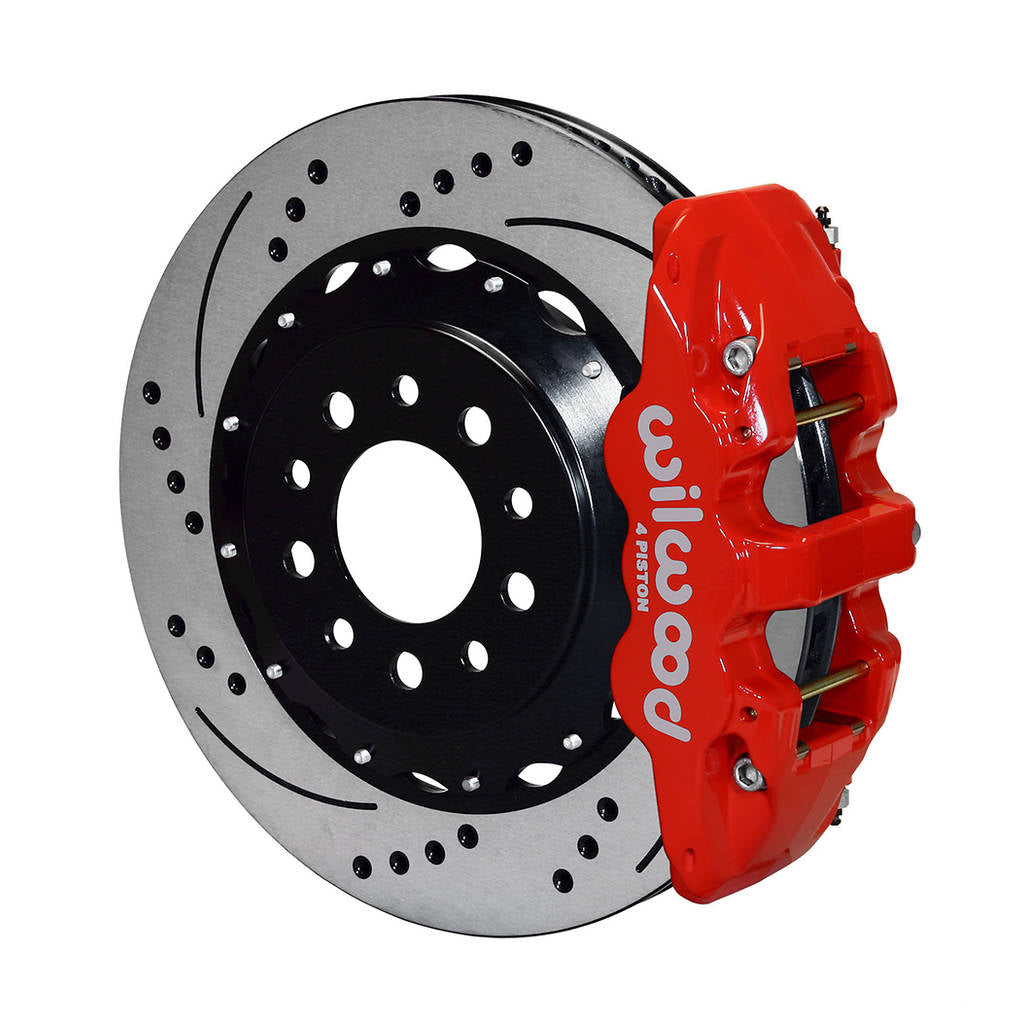 WILWOOD 140-13698-DR Kit,Rear,C7 Vette 2014-Up,Aero4,14.25 Rotor,Srp,Red,W/Lines Photo-0 