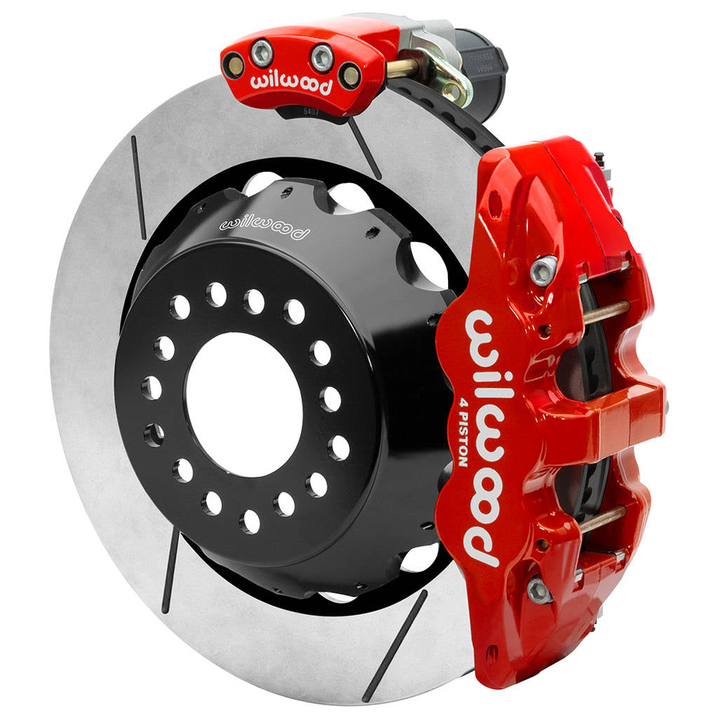 WILWOOD 140-16176-R Kit,Rear,Epb,Aero4,Small Ford,2.66 Offset,14.00 Rotor,Red Photo-1 
