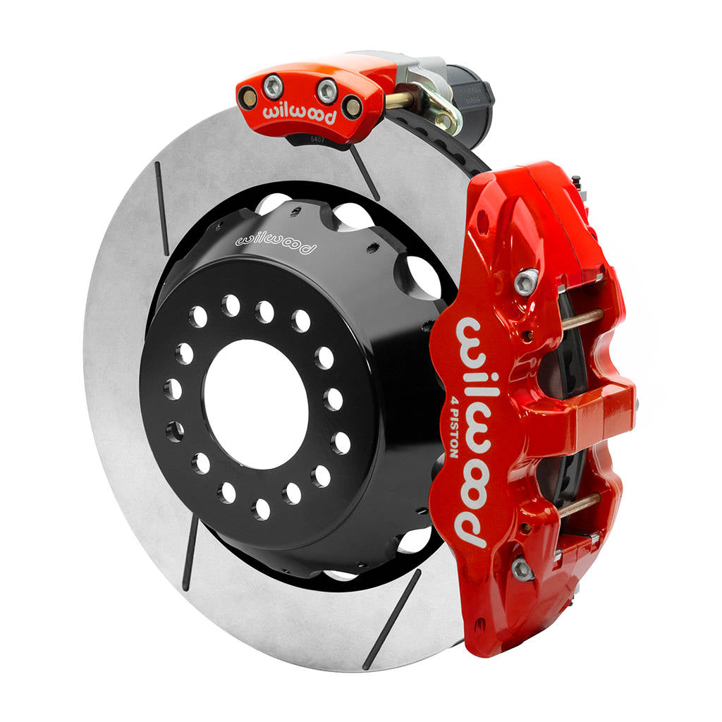 WILWOOD 140-16167-R Kit,Rear,Epb,Aero4,12 Bolt,2.75 Offset 14.00 Rotor,Red Photo-1 