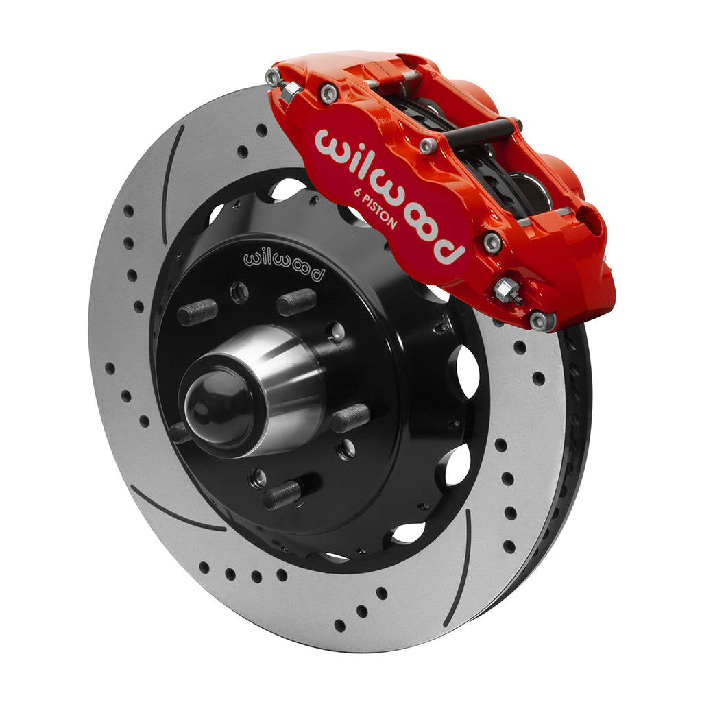 WILWOOD 140-15950-DR Kit,Front,Fnsl6r,Wwe 88-98 C1500 Iron Pro Spindle,14.00,5 Lug,W/Abs,Srp,Red Photo-0 