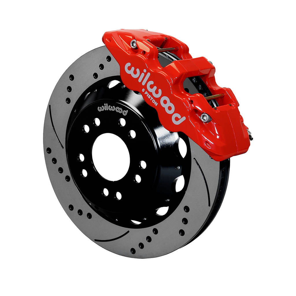 WILWOOD 140-15305-DR Kit,Front,Wwe C10 Alum Pro Spindle Aero6,14.00 Rotor,Srp,Red Photo-0 