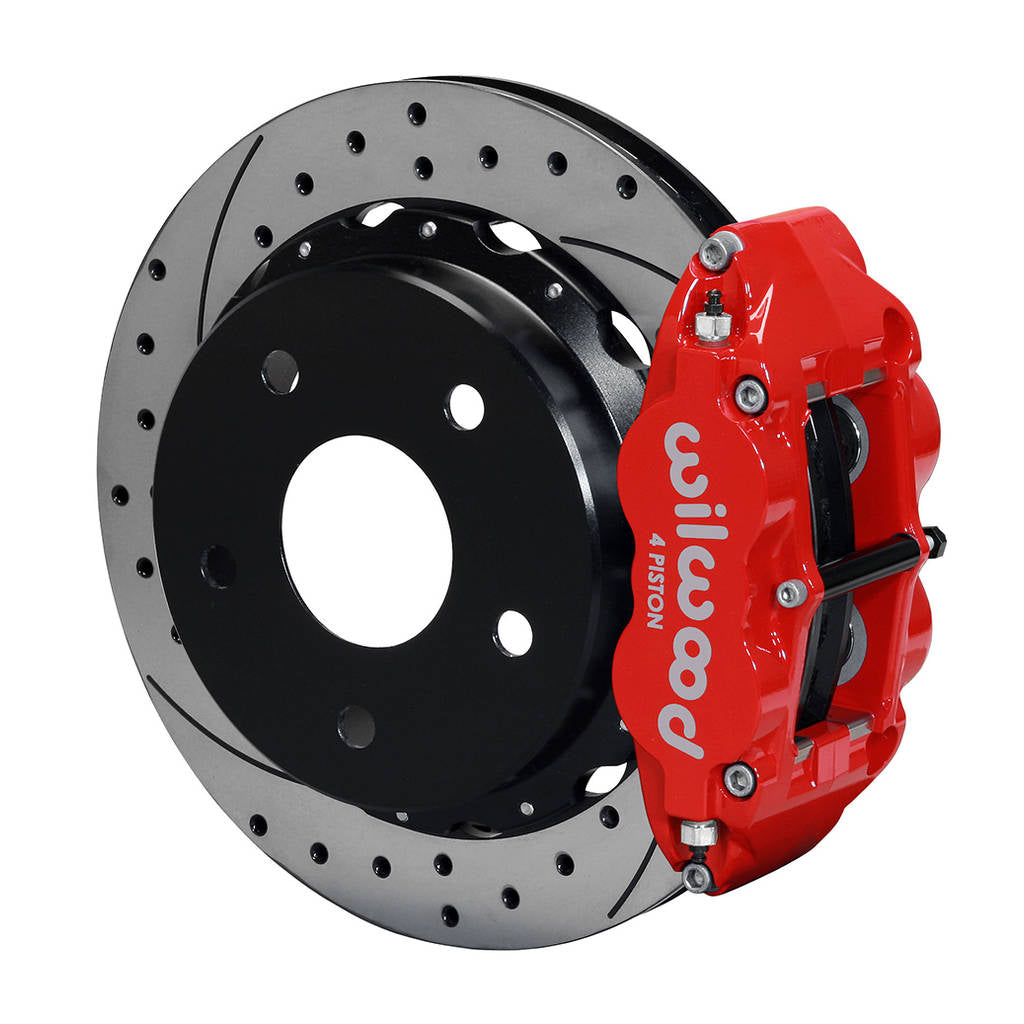 WILWOOD 140-13323-DR Kit,Rear,Disc/Drum,Big Ford,2.36 Offset Fnsl4r,5x5.50 Bc,12.88 Rotor,Drilled,Red Photo-0 