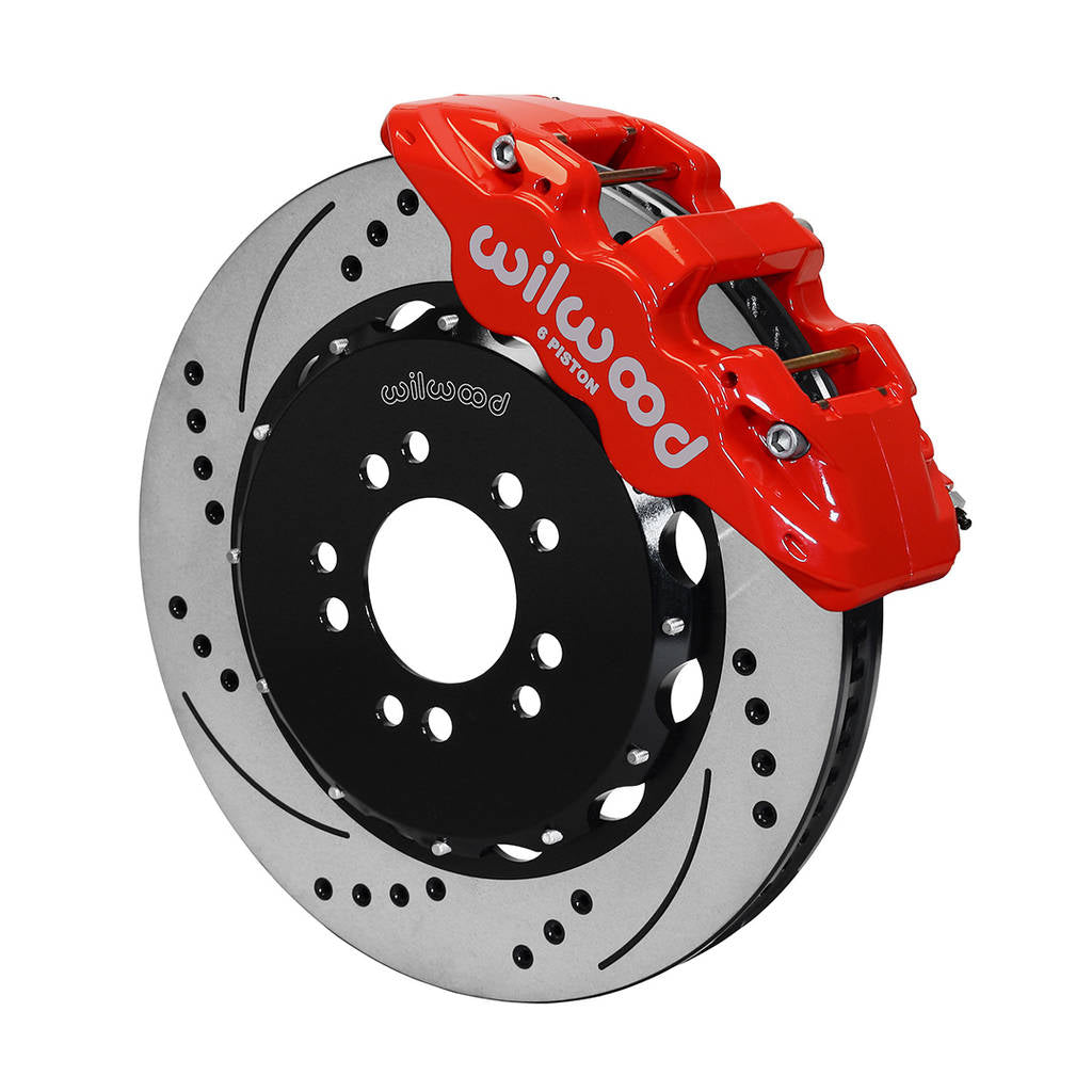WILWOOD 140-13697-DR Kit,Front,C7 Vette 2014-Up,Aero6,14.25 Rotor,Srp,Red,W/Lines Photo-0 