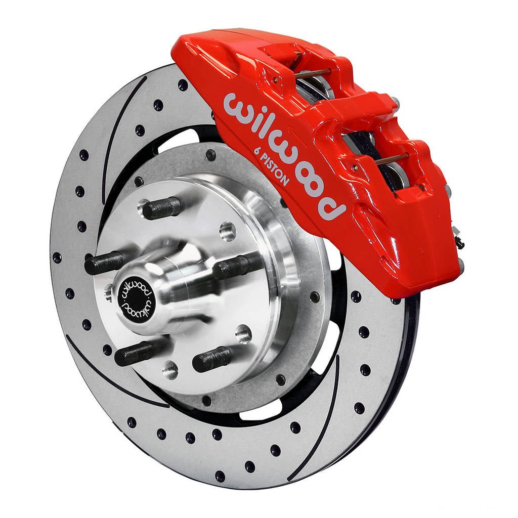WILWOOD 140-12947-DR Kit,Front,Mustang,65-69,Dp6 12.19 Rotor,Drilled,Red Photo-0 