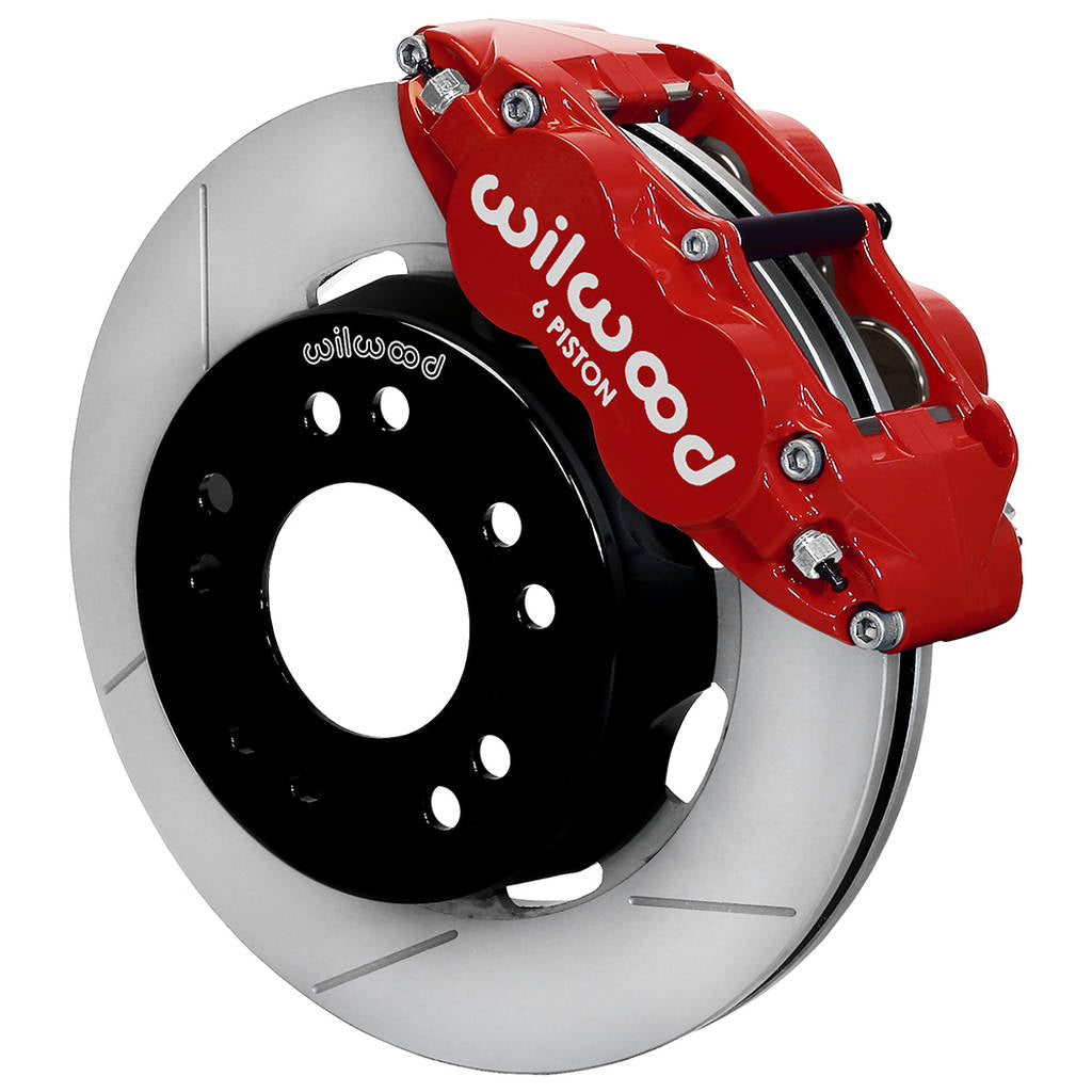 WILWOOD 140-15302-R Kit,Front,Wwe C10 Alum Pro Spindle Fnsl6r,12.19 Rotor,Red Photo-0 