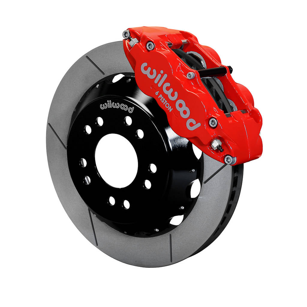 WILWOOD 140-15303-R Kit,Front,Wwe C10 Alum Pro Spindle Fnsl6r,13.06 Rotor,Red Photo-0 