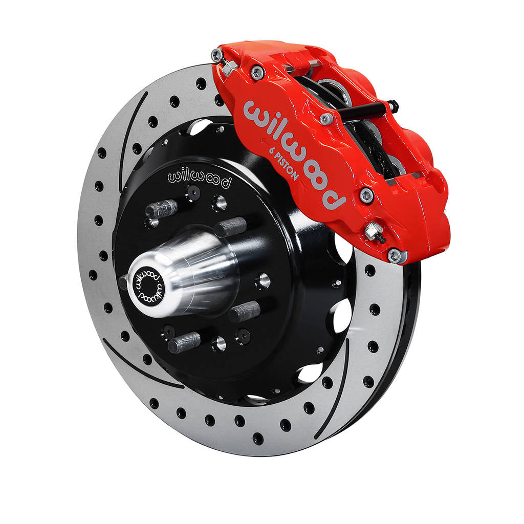 WILWOOD 140-15200-DR Kit,Front,Mopar,C-Body,Drum,Fnsl6r,14.00 Rotor,Srp,Red Photo-0 
