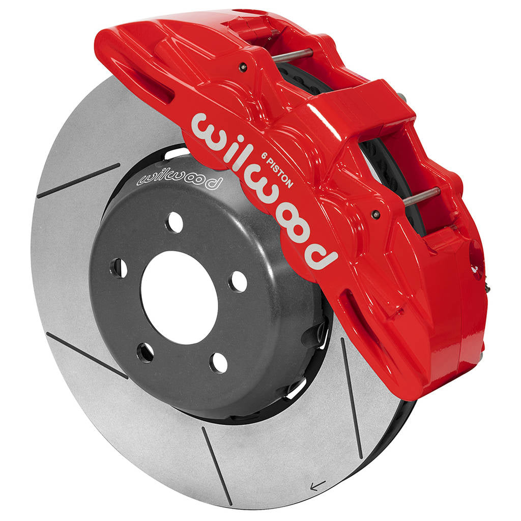 WILWOOD 140-14928-R Kit,Front,Mustang,2015-Up,Sx6r,Lug Drive 14.00 Rotor,Red,W/Lines Photo-0 